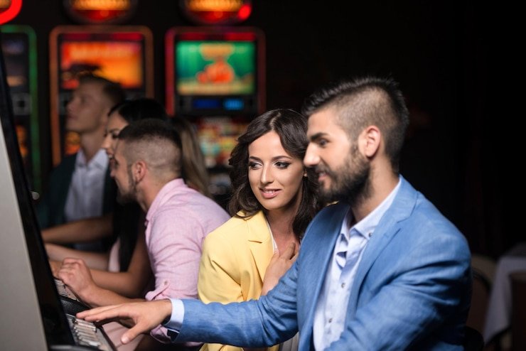 Dealer membagikan kartu dalam sesi baccarat langsung