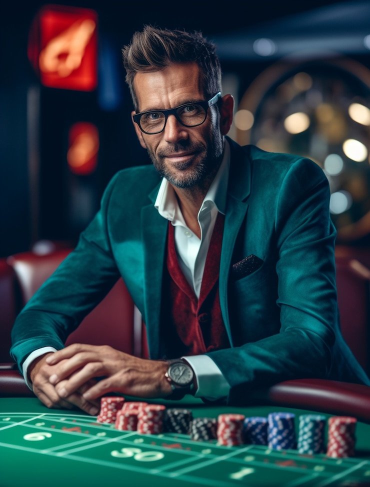 Meja baccarat dengan kartu di Evolution Gaming